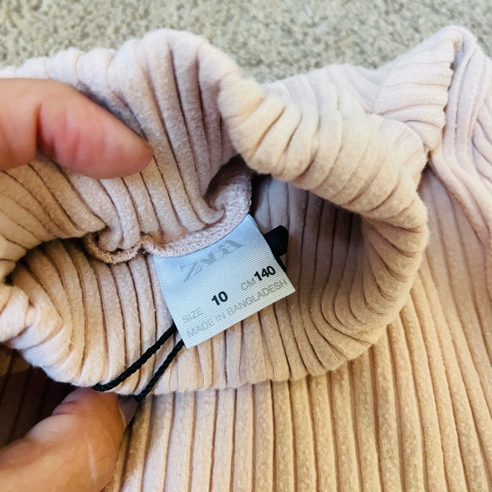 Zara Ribbed Pink Top - Picture 2 of 3
